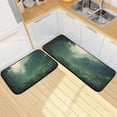 thumbnail image 7 of GZHJMY Kitchen Rugs 2 Piece Waterproof Non Slip Kitchen Mat Tropical Green Plant Pattern Kitchen Rug Set for Sink Office Kitchen Cafe, 19.7"x47.2"+19.7"x27.6" Carpet Runner, 7 of 7