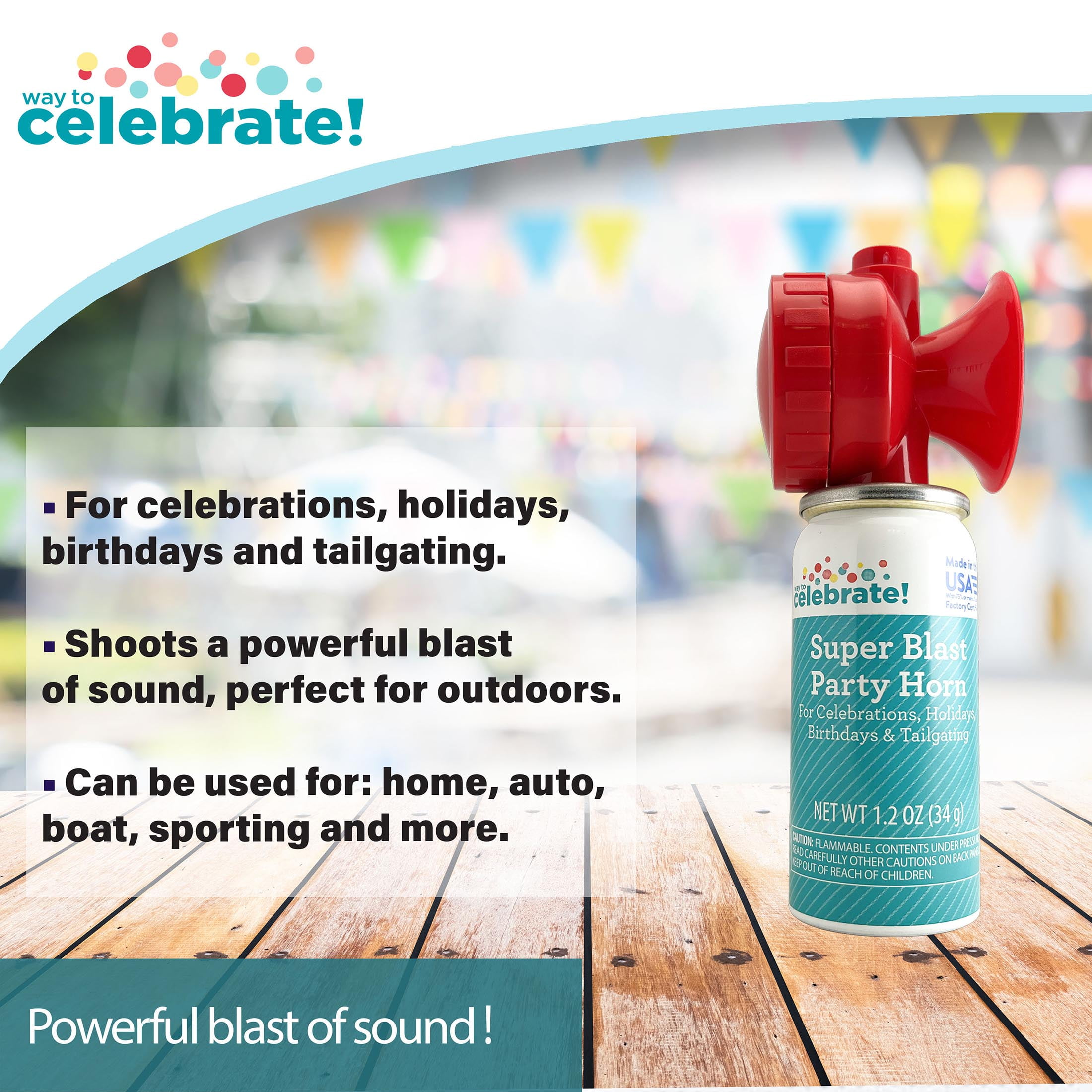 Super Blast Party Horn, 1.2 oz, by Way To Celebrate