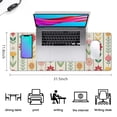 thumbnail image 5 of Long Mouse Pads for Desk,Pioneer Flower Floral Print Pattern Desk Mats on Top Of Desks, Desk Mouse Pad Extra Large with 3mm Non-Slip Base and Stitched Edge for Gaming,Office,Work,Home 31.5"x11.8", 5 of 6