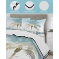 thumbnail image 4 of Summer Beach Chair Twin XL Size Down Alternative Comforter, Lightweight Comforter Quilt Bedding Set with Pillow Shams Coastal Palm Trees Canoeing All Seasons Bed Comforter Duvet Insert 68"x98", 4 of 7
