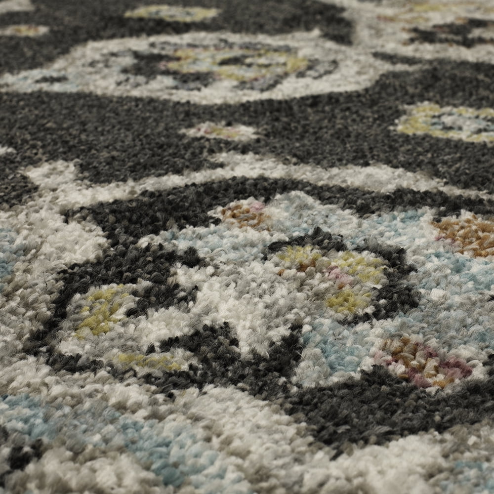 Mohawk Home Huffman Indoor Ornamental Area Rug, Black, 6' x 9'