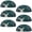 Multicolored 2, variant on PhooArto 6 Pcs Cup Drawer Pulls, Beach Sunset Blue Water Shell Shape Handles Cabinet Knobs for Dresser Cupboard Closet Wardrobe with Screws