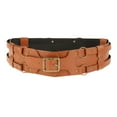thumbnail image 3 of Classic PU Leather Waist Belt Costume with Metal Buckle Medieval Knight Belt for Gürtel Gelb, 3 of 8