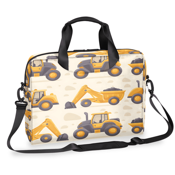 Herdesigns Construction Trucks Laptop Bag for Women Men, Computer Case Briefcase Messenger Bags, 15-15.6 inch Laptop Sleeve Shoulder Bag