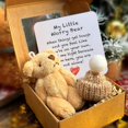 thumbnail image 2 of SharkTRUE Pocket Bear Mini Plush in Box Motivational Worry Bear Gift with Inspirational Card, Soft Plush Bear for Comfort and Encouragement, Perfect for Collection or Carrying, 2 of 8