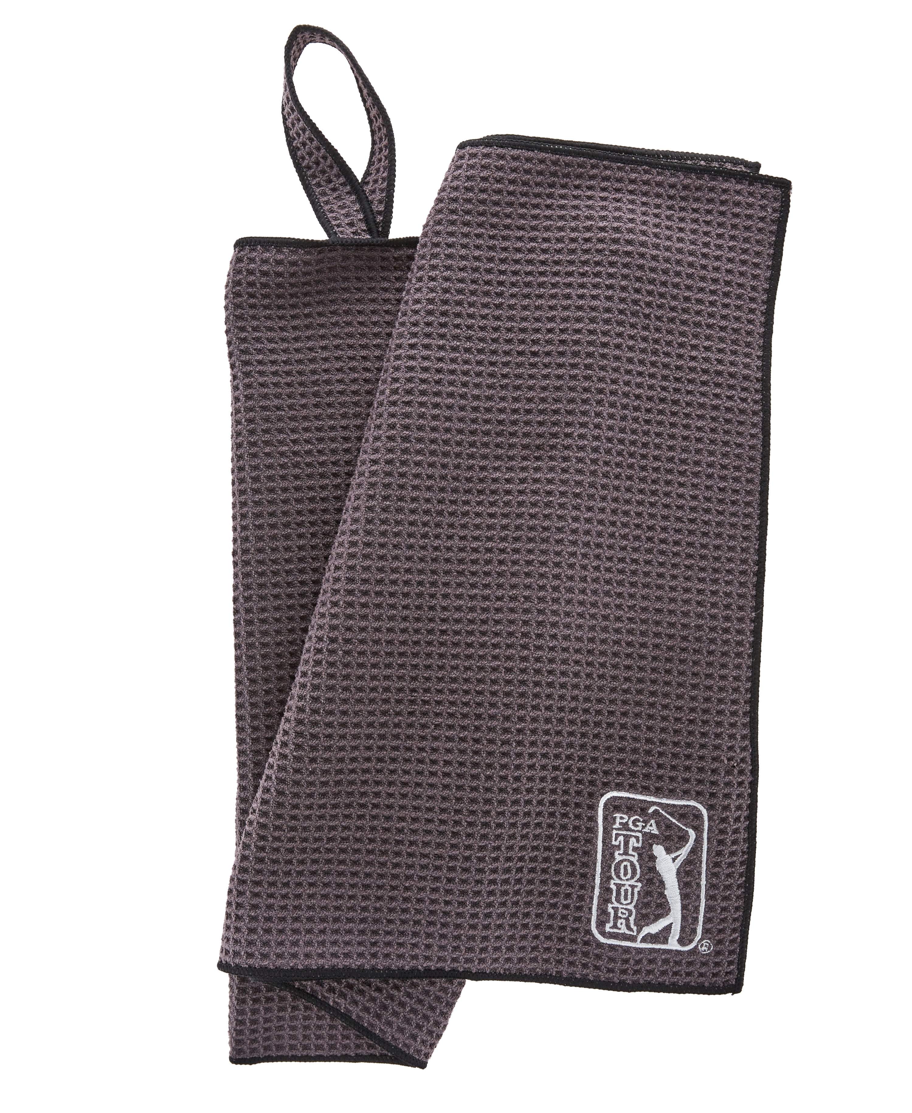 PGA TOUR Microfiber Golf Waffle Texture Towel, Gray