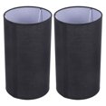 thumbnail image 1 of HEALEEP 2Pcs Classic Lamp Accessory Black Cloth Drum Shade Home Lighting, 1 of 8