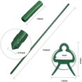 thumbnail image 2 of 75 Pieces Gardening Tool Set, 30 Plant Stake 18 Inch Garden Stake Metal Plant Support, 15 Matching Connecting Pipe, 30 Gardening Plant Flower Loop Gripper Clip for Potted Plant and Garden Flower, 2 of 5