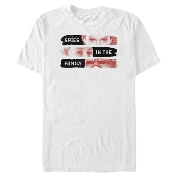 Men's Marvel Black Widow Spies in the Family  Graphic Tee White 3X Large