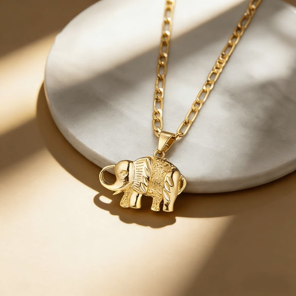 Necklace In Goldtone With Figaro Chain Standard