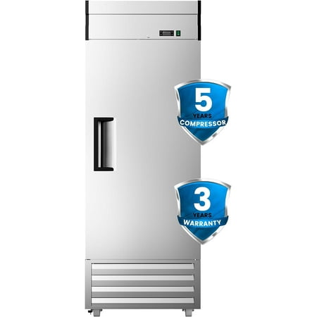 product image of Commercial Refrigerator 27" W 23 Cu. Ft Single Door Stainless Steel Reach-In Upright Refrigerator 33°F-41°F Kitchen Restaurant
