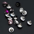 thumbnail image 2 of 10 piezas/lote de botones negros de 10 mm con forma de diamante rojo, pequeños botones de metal para mujer, botones decorativos exquisitos para camisa y falda C355, 2 of 5