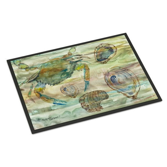 Crab Shrimp and Oyster Sunset Doormat 24x36