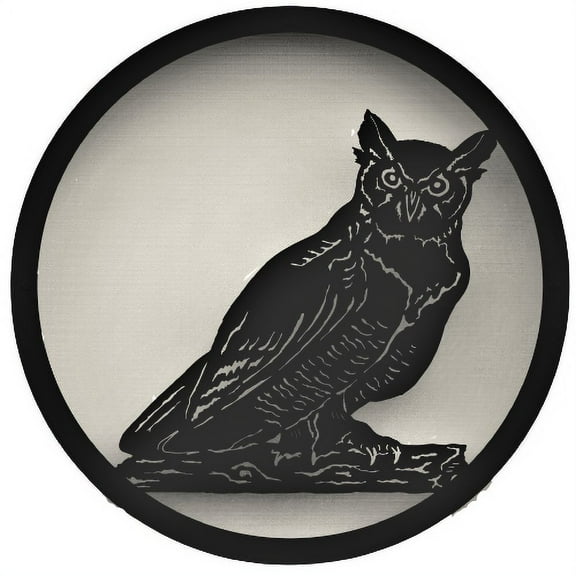 18" Round 1.75" Deep OWL Wall Décor
