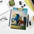 thumbnail image 7 of ZHANZZK Colorful Seven Running Horses Clipboard Hardboard Wood Nursing Clip Board and Pull for Standard A4 Letter 13x9 inches, 7 of 7