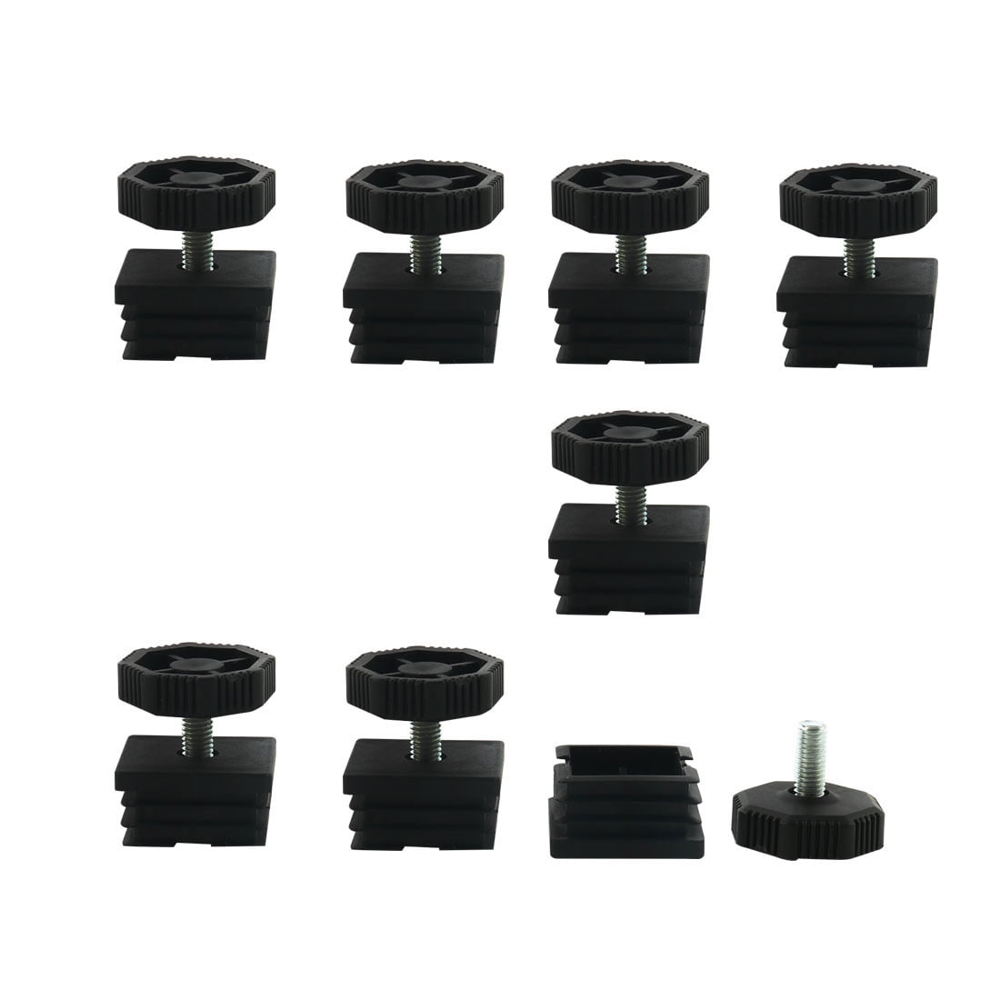 Leveling Feet 38 x 38mm Square Tube Inserts Kit Furniture Glide