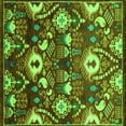 thumbnail image 1 of Ahgly Company Indoor Square Oriental Green Industrial Area Rugs, 5' Square, 1 of 4