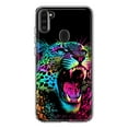 thumbnail image 1 of MUNDAZE Samsung Galaxy A11 Neon Rainbow Glow Colorful Leopard Shockproof Clear Hybrid Protective Phone Case Cover, 1 of 6