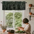 thumbnail image 5 of Branch Forest Leaves Window Valance Curtain Pine Plant Nature Green Rod Pocket Short Curtain for Living Room, Bedroom & Kitchen Window Decor 54x18in, 5 of 8