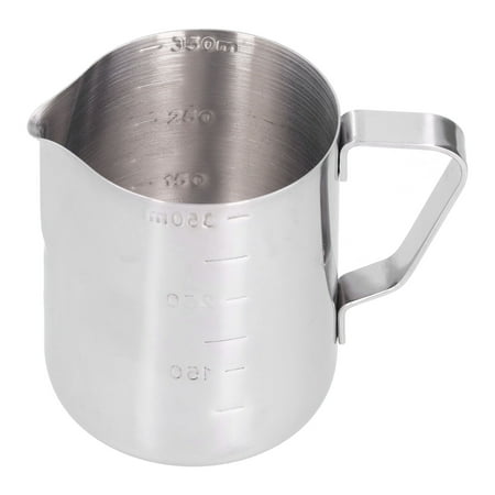 

Stainless Steel Coffee Pitcher Jug Easy To Read Milk Frothing Jug Mug Stainless Steel With Measuring Scale For Home Party Bar 350ML