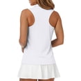 thumbnail image 6 of Hearthz Women's Sleeveless Golf Polo Shirts Quarter Zip Collared Gym Shirts Women Quick Dry Workout Tennis Woman Polo Shirt, 6 of 8