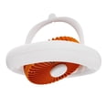 thumbnail image 1 of Ventilador de techo con control remoto, oscilante, 7 pulgadas, 4000 mAh, 4 marchas y luz cálida, lámpara LED, USB, escritorio, ventilador de techo, B, 1 of 8