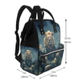 thumbnail image 2 of Daiia Starry Sky Meditating Lion Large Capacity Baby Bag Waterproof Stylish Diaper Bag Mummy Backpack Adjustable Straps Diaper BagBaby Essentials Bag, 2 of 6