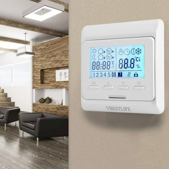 Digital LCD Display Weekly Electronic Programmable Floor Heating Thermostat Controller AC 230V