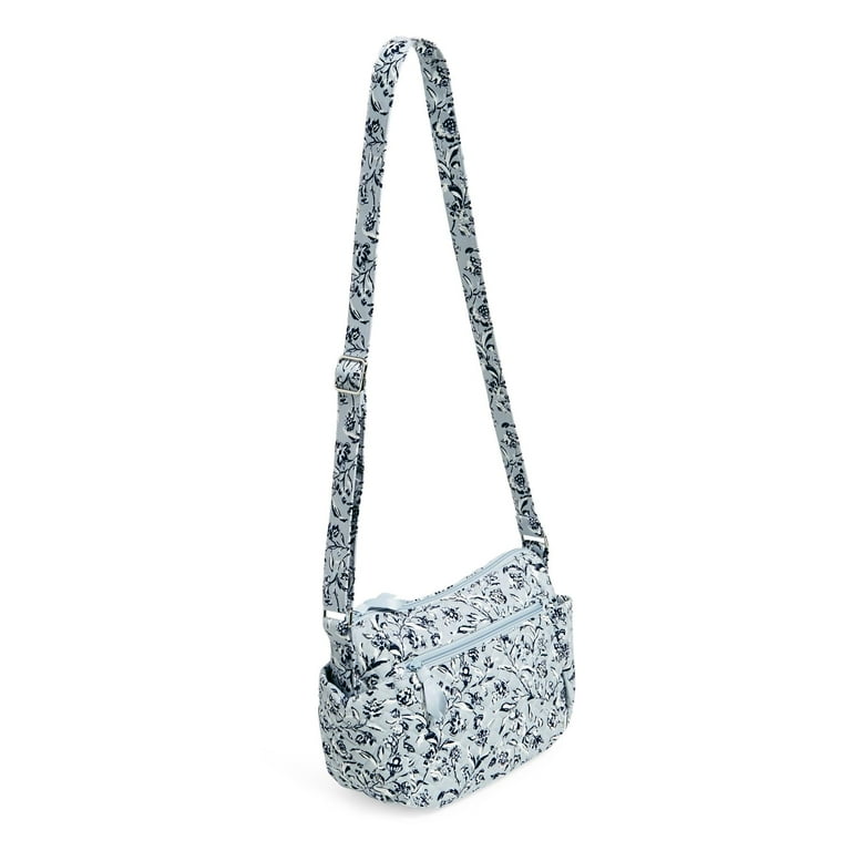 Vera Bradley Women s Cotton On the Go Crossbody Bag Perennials Gray