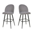 thumbnail image 5 of Flash Furniture Lyla 25.5"H Square Adjustable Mid Back Barstool, Gray, 5 of 12
