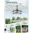 thumbnail image 6 of Lokivas 24" Waterproof Outdoor Gazebo Ceiling Fan with Light, Quiet 6 Speeds, APP & Remote Control, IP65 Plug-in Caged Fan with Hanging Hook, 3CCT Dimmable for Patio Pergola, 6 of 8