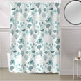 thumbnail image 5 of Fabric Shower Curtain, Vintage Teal Blue Ocean Starfish Shell Coral Bathroom Curtain with 12 Hooks Waterproof No Bad Odor Machine Washable Bath Curtains for Bathroom, Spa Room, 66"x72", 5 of 6