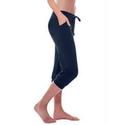 Yourumao Women's Workout Yoga Pants High Waist Drawstring Capris Pants Pocket Cropped Leggings Exercise Athletic Tights Tummy Control Trouser
