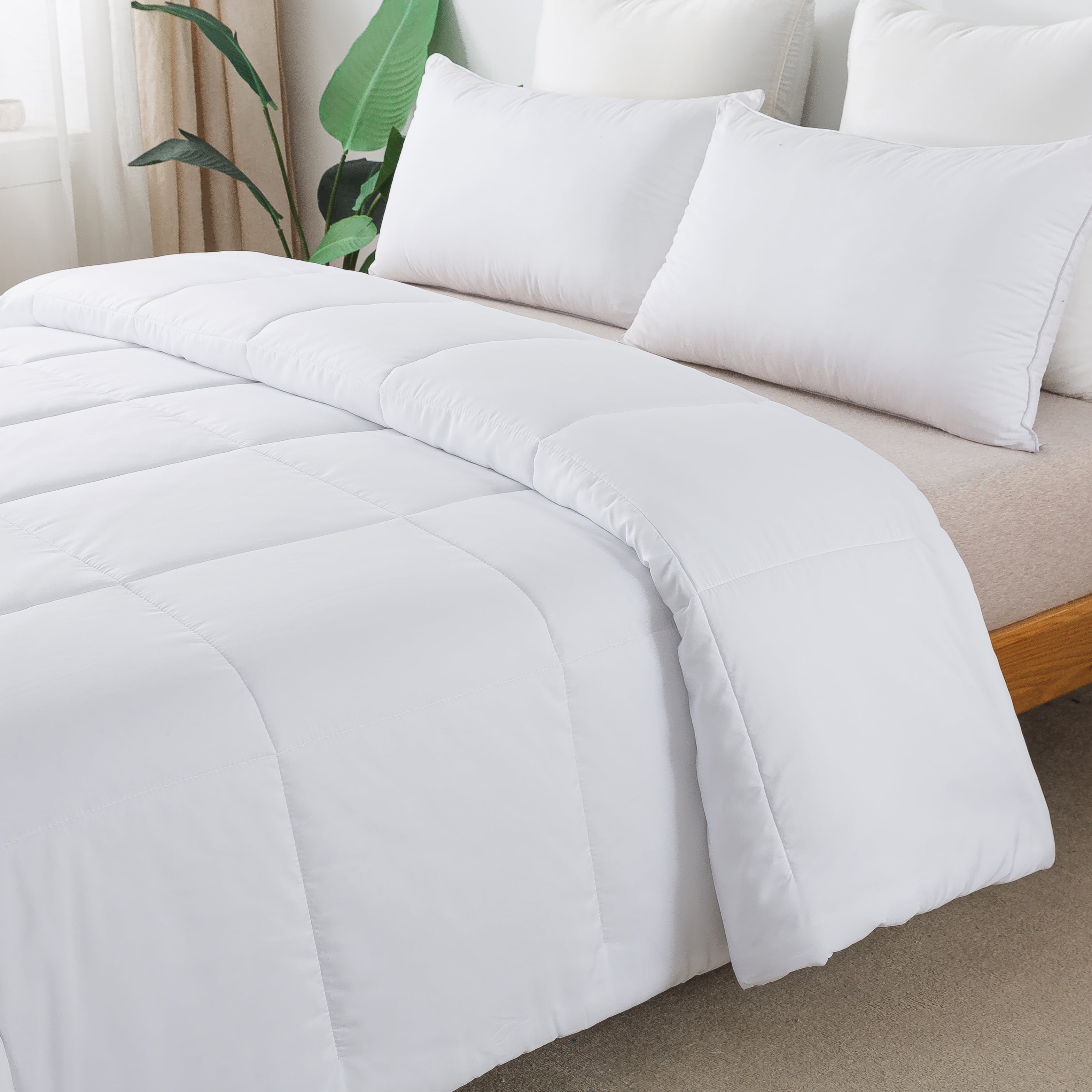 Mainstays Circle Ruched Solid Microfiber Comforter 