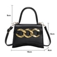 thumbnail image 2 of Bolso de un solo hombro, bolso clásico de piel sintética, bolso de mano, adecuado para citas de mujeres, viajes diarios, negro, 2 of 5