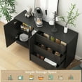 thumbnail image 5 of Vastcury 57" 2 Door Sideboard Buffet Cabinet with Storage, Modern Kitchen Buffet Storage Cabinet with 3 Drawers, Black, 5 of 10