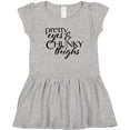 thumbnail image 3 of Inktastic Pretty Eyes and Chunky Thighs Girls Toddler Dress, 3 of 5