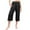Black, variant on Diufon Linen Capris for Girls Summer Palazzo Smocked High Waist Capri Pants Beach Vacation Pants with Pockets