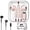 Pink, variant on Polka Dot Wired Earbuds USB C Earphones with Microphone and Volume Control, Cute Wired Headphones Type C Earbuds Girly Earphones Inline Remote Black White Pattern Lightweight Semi In Ear Headset