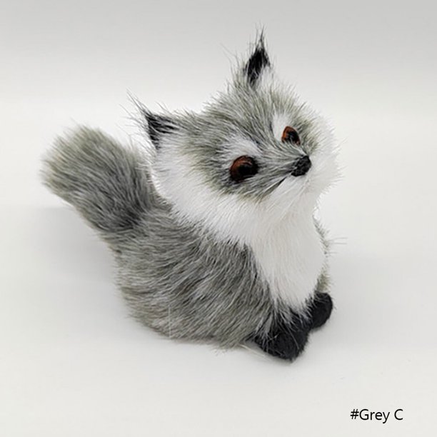 Juguetes de peluche de zorro marrón de simulación para niños, modelo de zorro en cuclillas, animales del mundo con figuras de acción estáticas, adorno, regalo para niños, nuevo Fivean Peluches