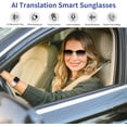 thumbnail image 2 of Smart Glasses Open Ear, AI Glasses Real-Time Translation, Color Change Lenses, Polarized Sunglasses Bluetooth, Voice Assistant, Mic Speakers for Men Women, Support for 110+ Languages (Silver), 2 of 15