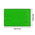 thumbnail image 5 of Bathroom Rug Non-Slip Mat, Super Soft Absorbent Bath Mat - Green Geometric Abstract Texture Flannel Non-Slip Floor Mat, 36"x24", 5 of 8