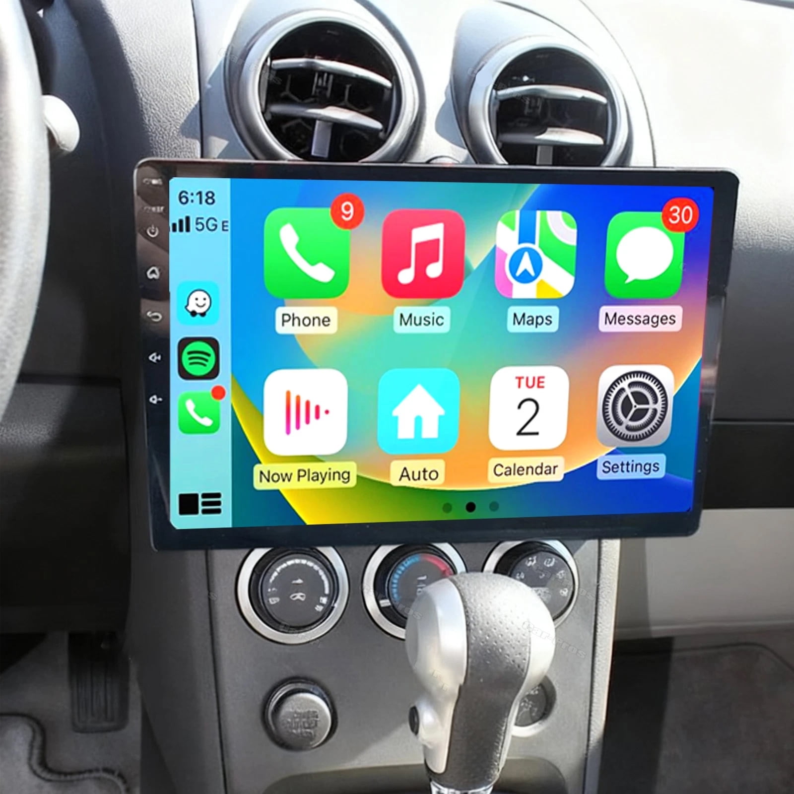 iSpchen 4G+64G Car Radio for Nissan Rogue 2008-2013 with Wireless CarPlay Android Auto, 10" Touchscreen Radio Android 13 Car Stereo Bluetooth EQ WiFi GPS RDS FM HD Backup Camera