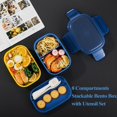 thumbnail image 4 of Box Adult Lunch Box,3 Stackable Bento Lunch Containers for Adults/Kids, Modern Minimalist Design Bento Box, 4 of 7