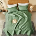 thumbnail image 6 of Davulos 3 Pieces Queen Quilt Bedding Set Soft Lightweight Olive Green Bedspread with Leaf Pattern,Microfiber Bed Coverlet Full Size for All Season(1 Quilt, 2 Shams), 6 of 7