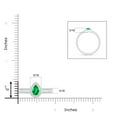 thumbnail image 4 of ANGARA Natural Pear Emerald and Diamond Halo Split Shank Ring in 14K White Gold for Women (Size-6x4mm) | May Birthstone, Birthday, Anniversary, Jewelry Gift for Women | Natural Emerald Ring, 4 of 9