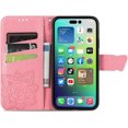 thumbnail image 2 of Compatible with iPhone 14 Case Glitter Bling with Card Holder and Stand Leather Flip Wallet Diamond Butterfly Protective Case for iPhone 14 6.1 inch Crystal Pink, 2 of 14