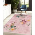 thumbnail image 4 of Butterfly Decorative Rug, Springtime Flying Moths on Vintage Style Background Wings Transformation, Quality Carpet for Bedroom Dorm and Living Room, 6 Sizes, Pale Pink, by Ambesonne, 4 of 4