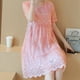 thumbnail image 4 of Vestido de maternidad para mujer, manga corta, cuello redondo, vestido plisado de maternidad, vestido de maternidad de manga corta, artesanía superior, 4 of 8