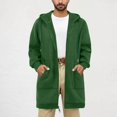 thumbnail image 6 of Men's Lightweight Hoodies with Pocket Comfy Linen Blend Spring Fall Tops Button Drawstring Pullover Sweatshirt (3XL, Army Green), 6 of 7